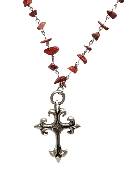 CHUNKY CROSS - Red Jasper