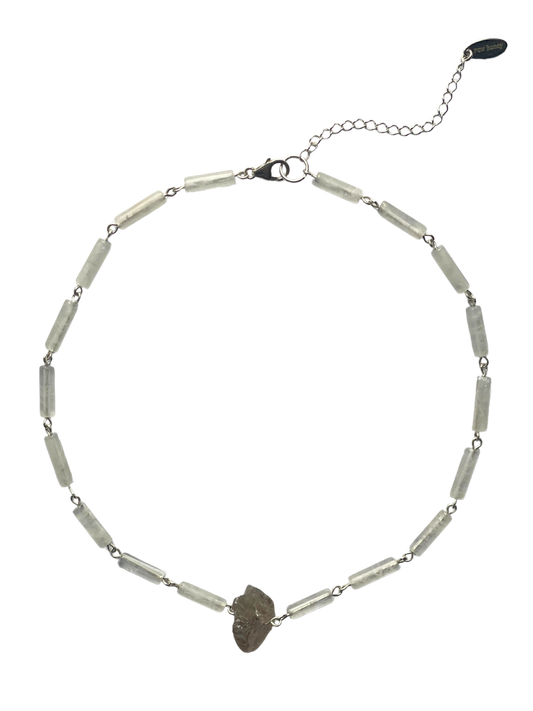 ALIGN Choker - Clear Quartz & Smoky Quartz