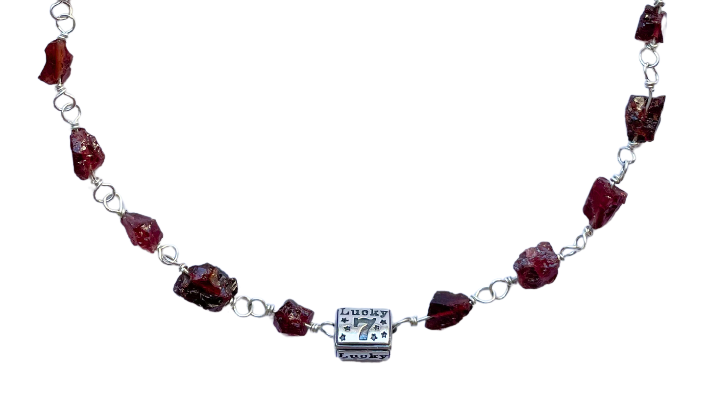 LUCKY 7 Choker - Garnet